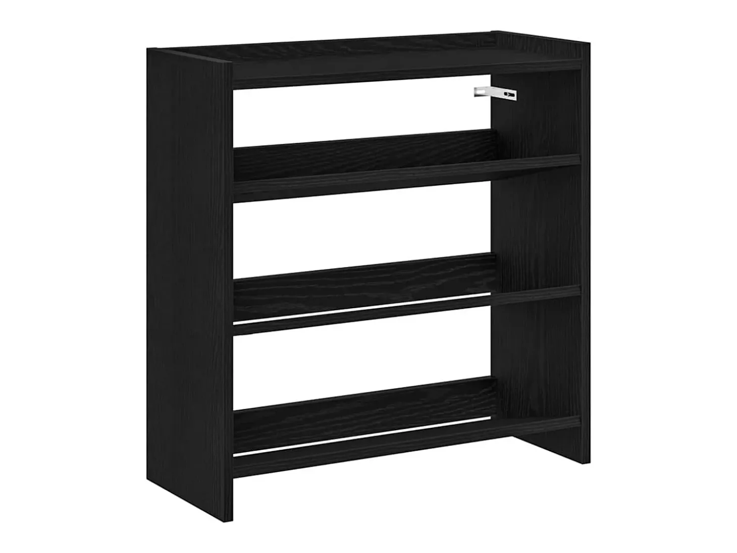 Zapatero negro 60x25x62 cm madera de ingeniería