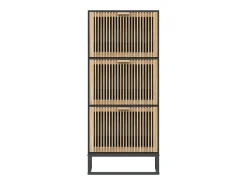 Zapatero negro 52x25x120 cm madera contrachapada