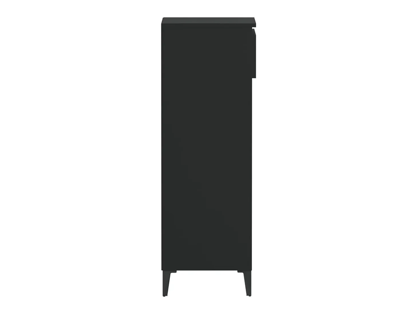 Zapatero negro 40x36x105 cm Madera de ingeniería