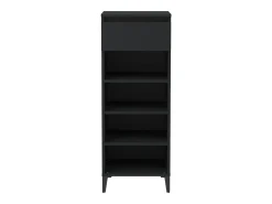 Zapatero negro 40x36x105 cm Madera de ingeniería