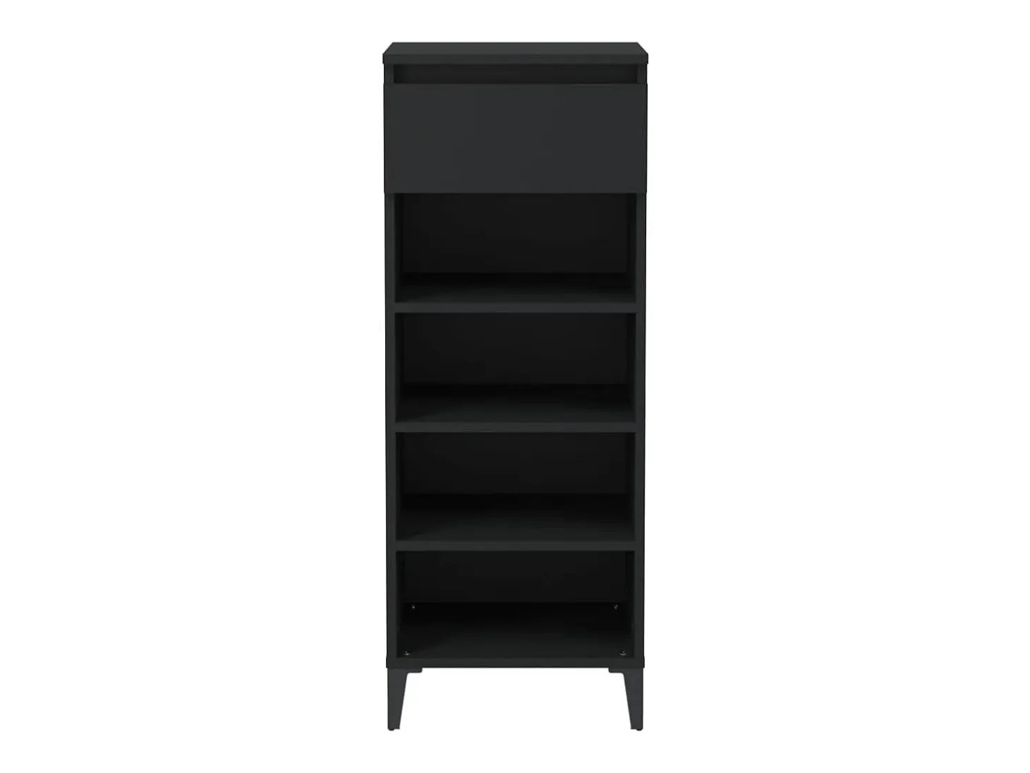 Zapatero negro 40x36x105 cm Madera de ingeniería