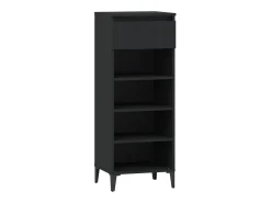 Zapatero negro 40x36x105 cm Madera de ingeniería