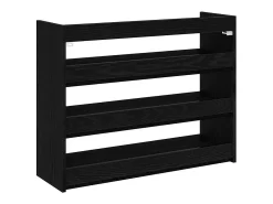 Zapatero negro 80x25x62 cm madera de ingeniería