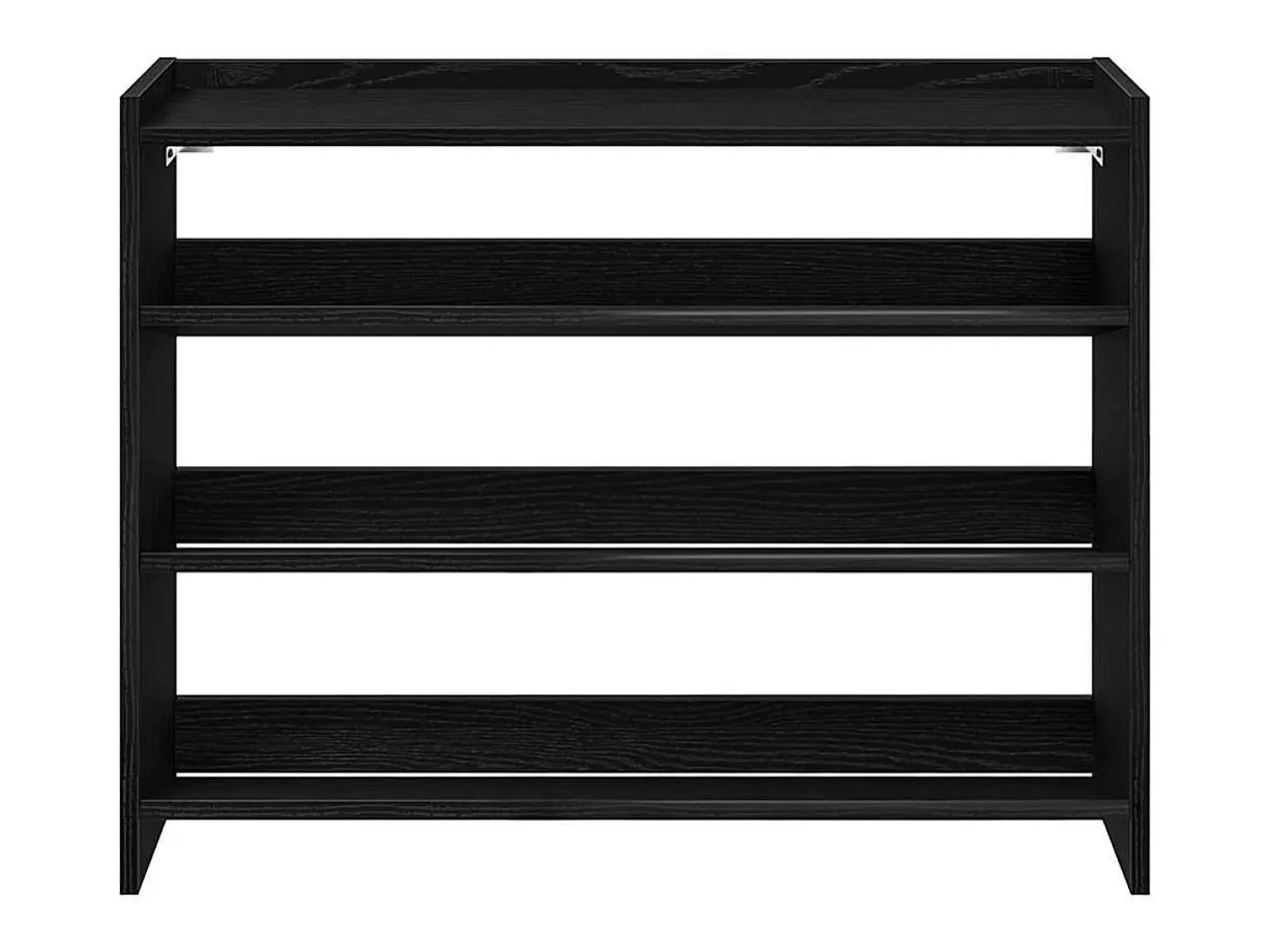 Zapatero negro 80x25x62 cm madera de ingeniería
