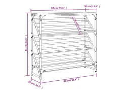 Zapatero negro 90x30x85 cm madera de ingeniería