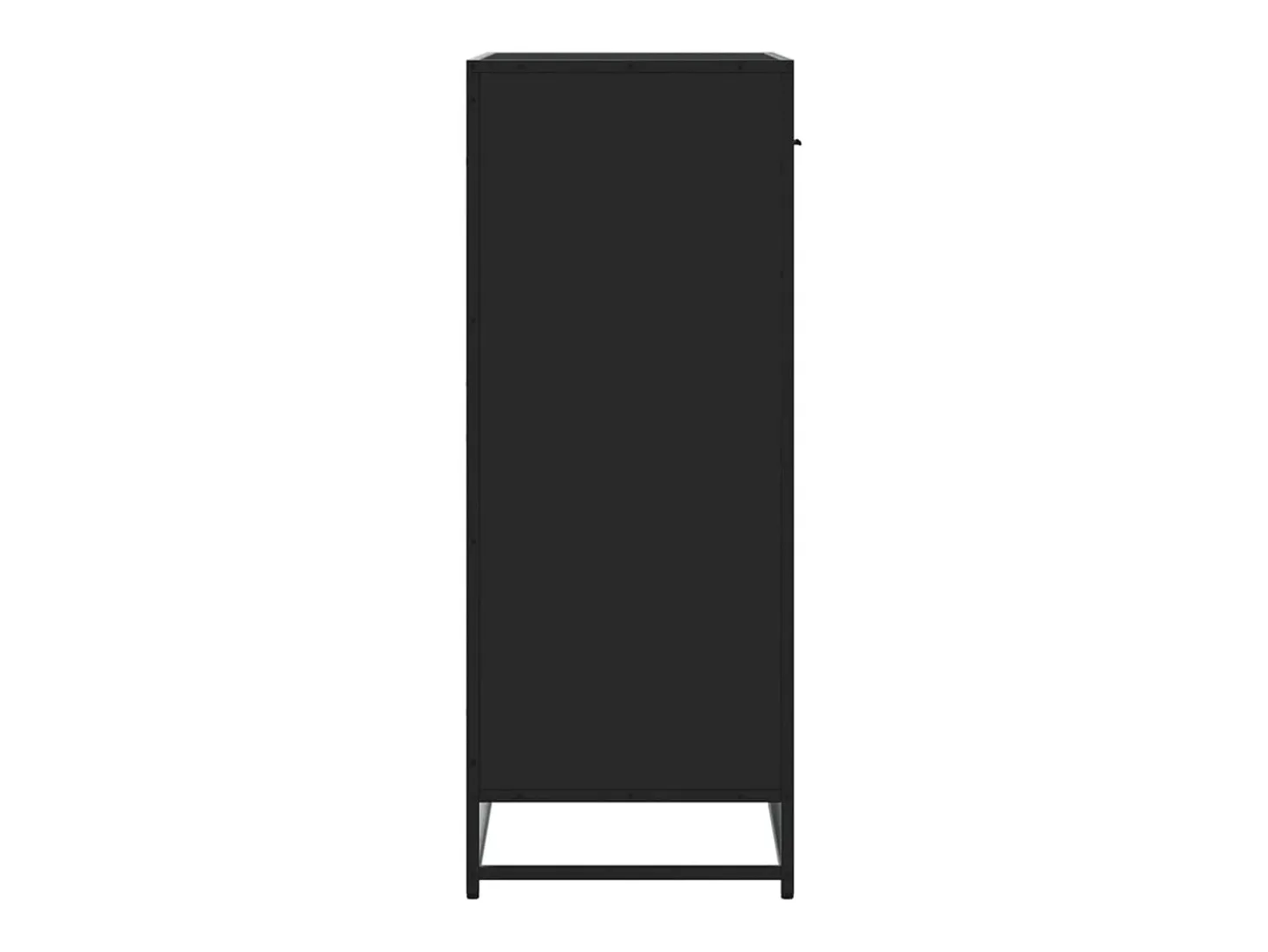 Zapatero negro 75x38x97,5 cm madera contrachapada metal