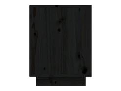 Zapatero negro 60x34x45 cm Madera maciza de pino