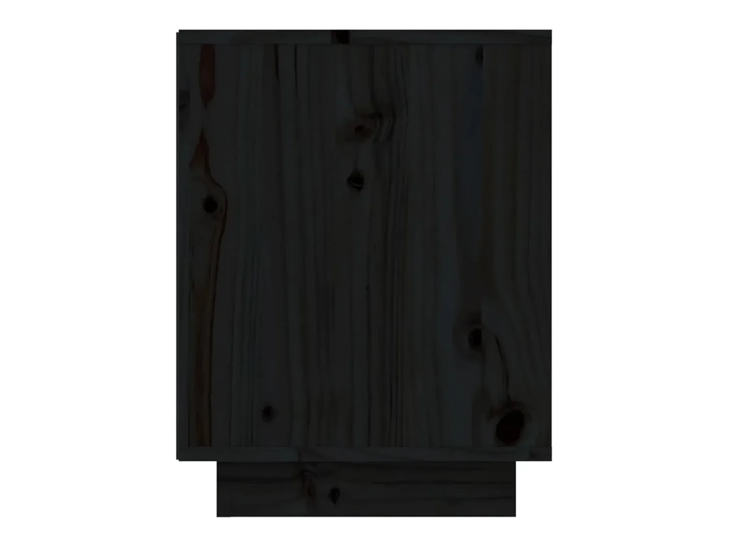 Zapatero negro 60x34x45 cm Madera maciza de pino