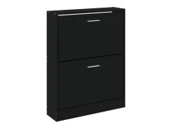 Zapatero negro 59x17x81 cm Madera contrachapada