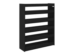 Zapatero negro 80x25x100 cm madera contrachapada