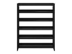 Zapatero negro 80x25x100 cm madera contrachapada