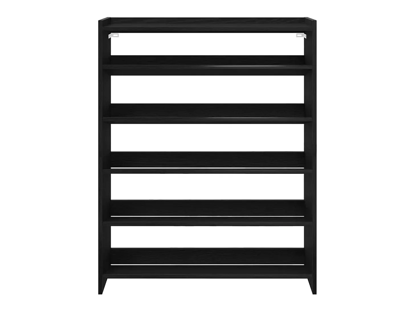 Zapatero negro 80x25x100 cm madera contrachapada