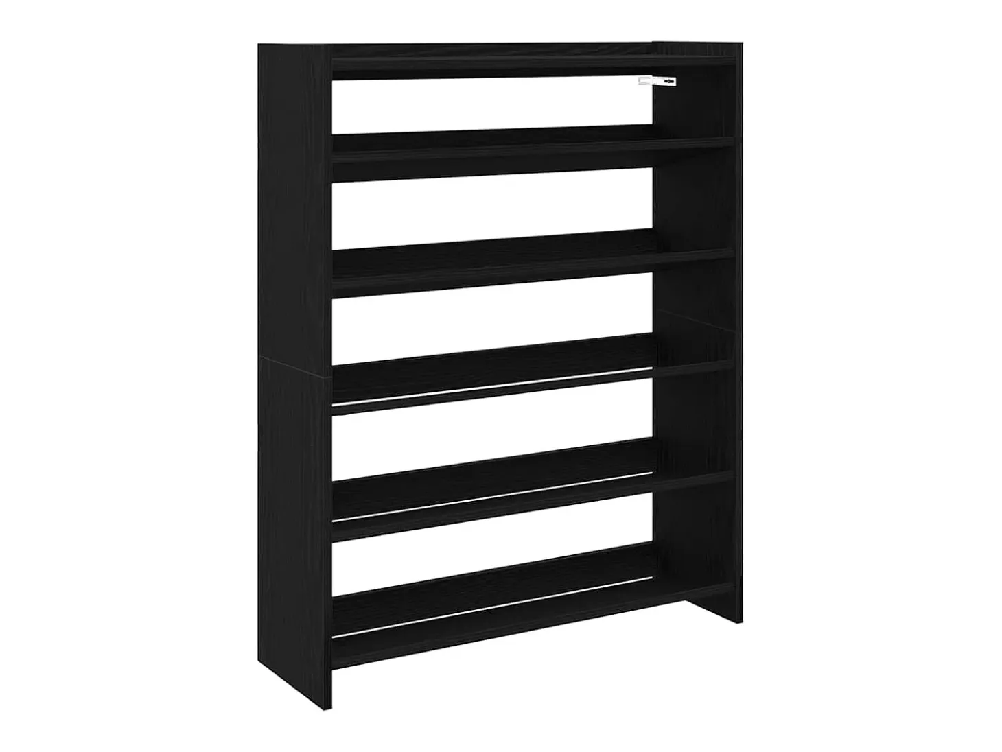 Zapatero negro 80x25x100 cm madera contrachapada
