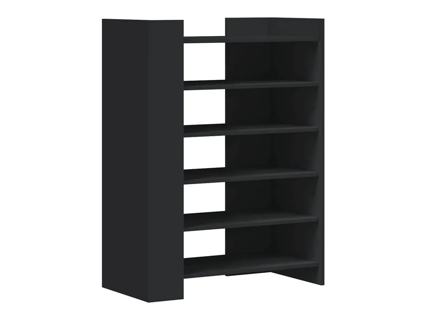 Zapatero negro 74,5x37,5x100 cm madera contrachapada