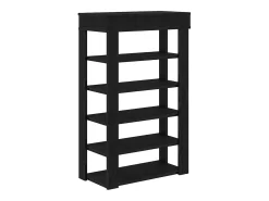 Zapatero negro 60x30x98 cm madera de ingeniería