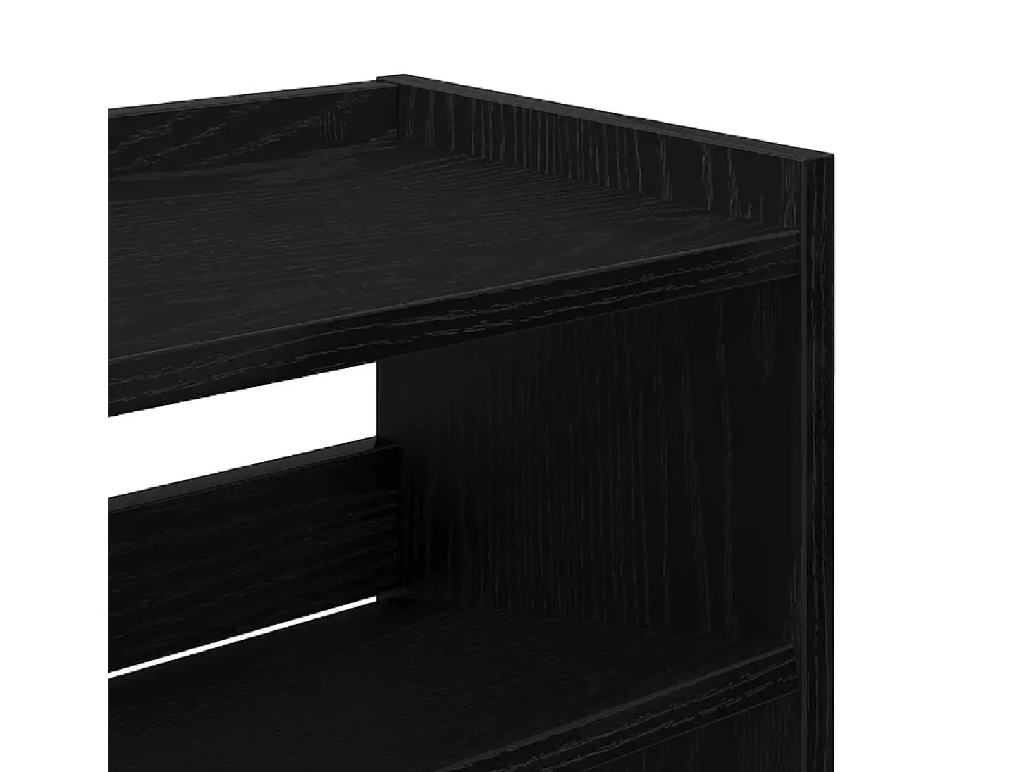 Zapatero negro 80x25x81 cm madera de ingeniería