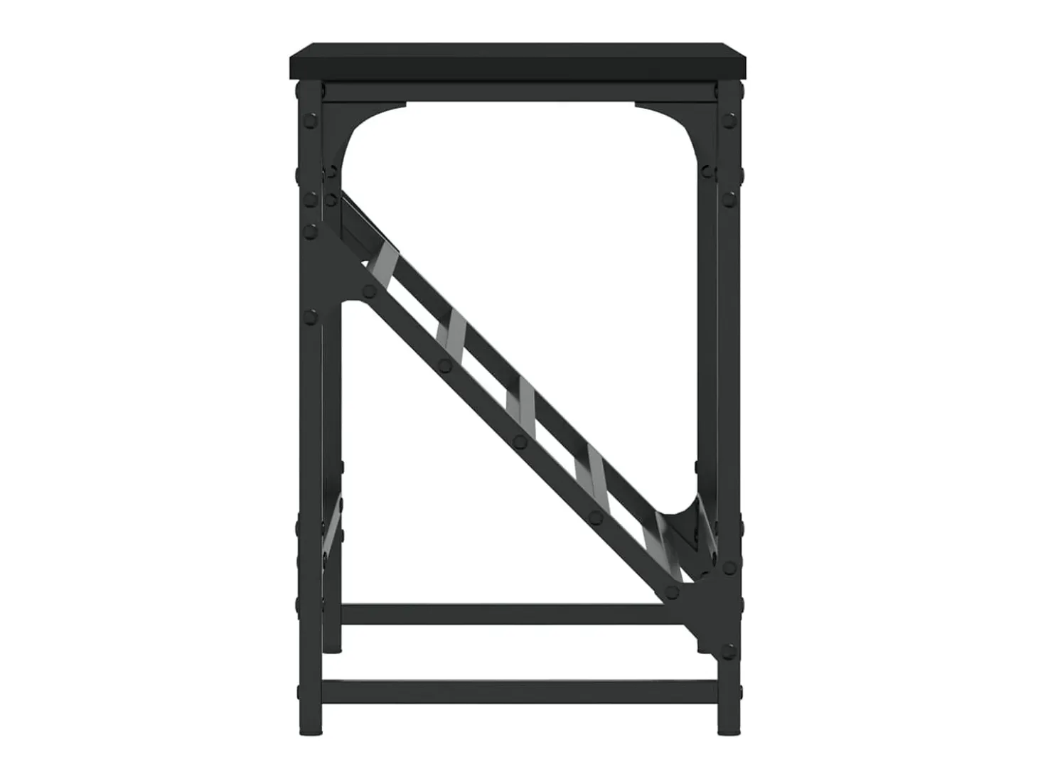 Zapatero negro 60x30x45 cm madera de ingeniería
