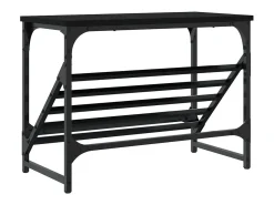 Zapatero negro 60x30x45 cm madera de ingeniería