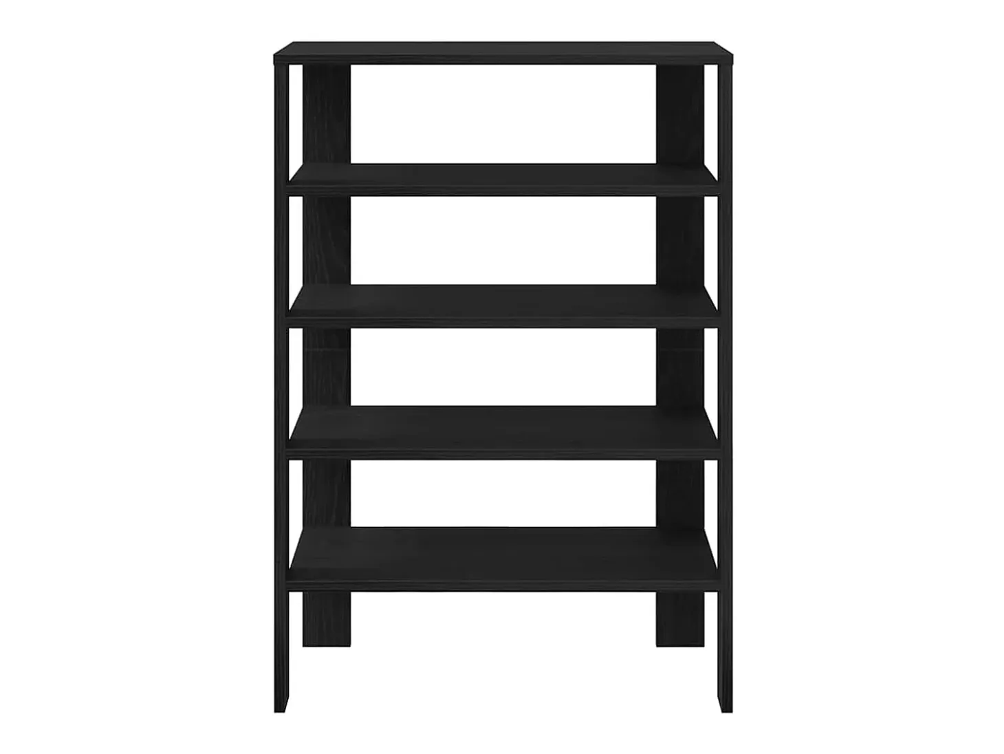 Zapatero negro 61x32x87,5 cm madera de ingeniería