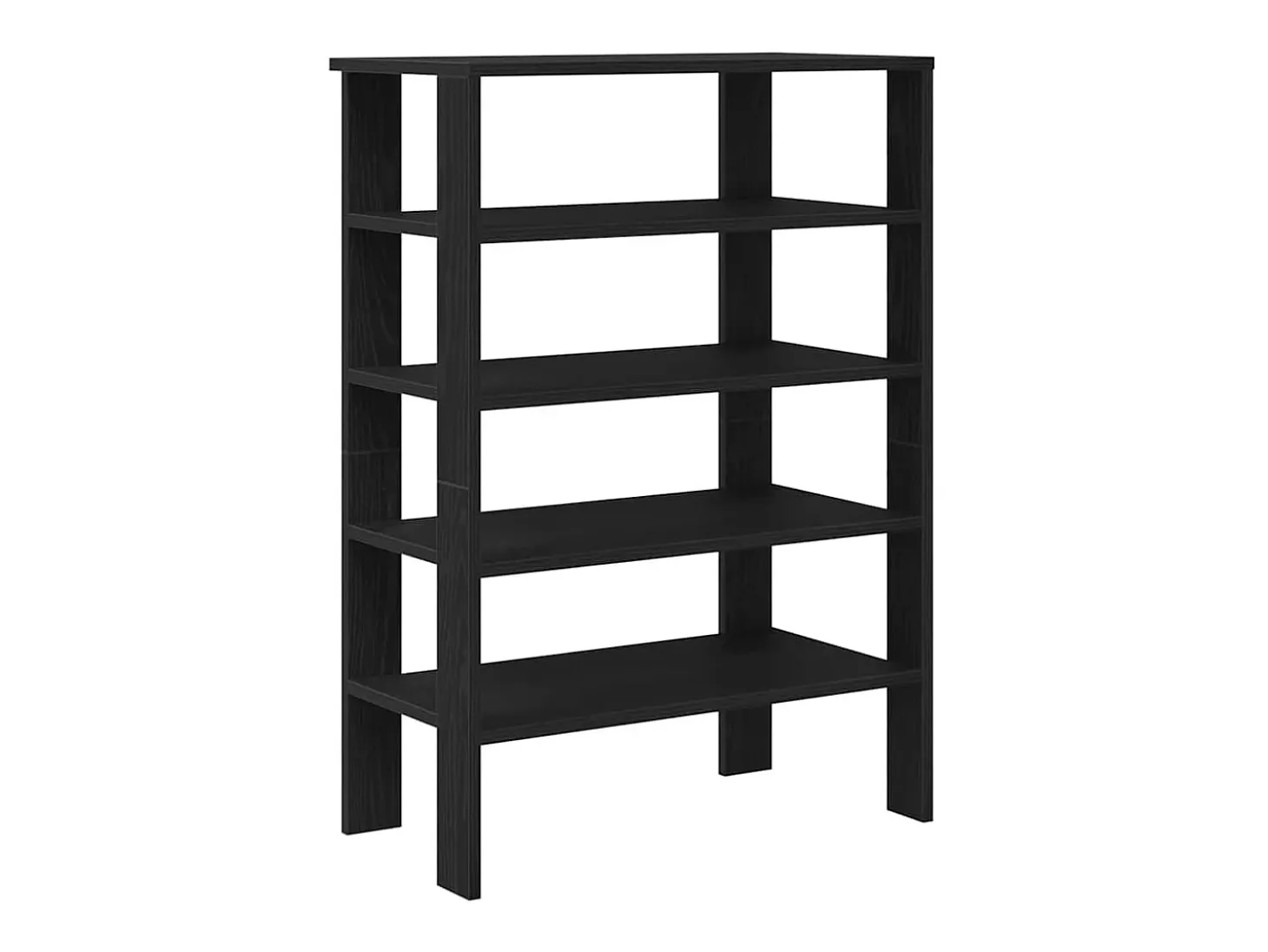 Zapatero negro 61x32x87,5 cm madera de ingeniería