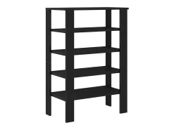 Zapatero negro 61x32x87,5 cm madera de ingeniería