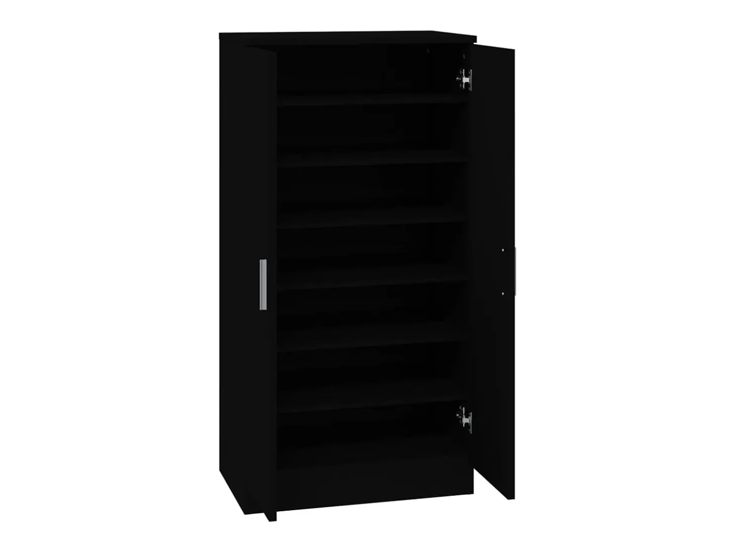 Zapatero negro 55x35x108 cm Madera contrachapada