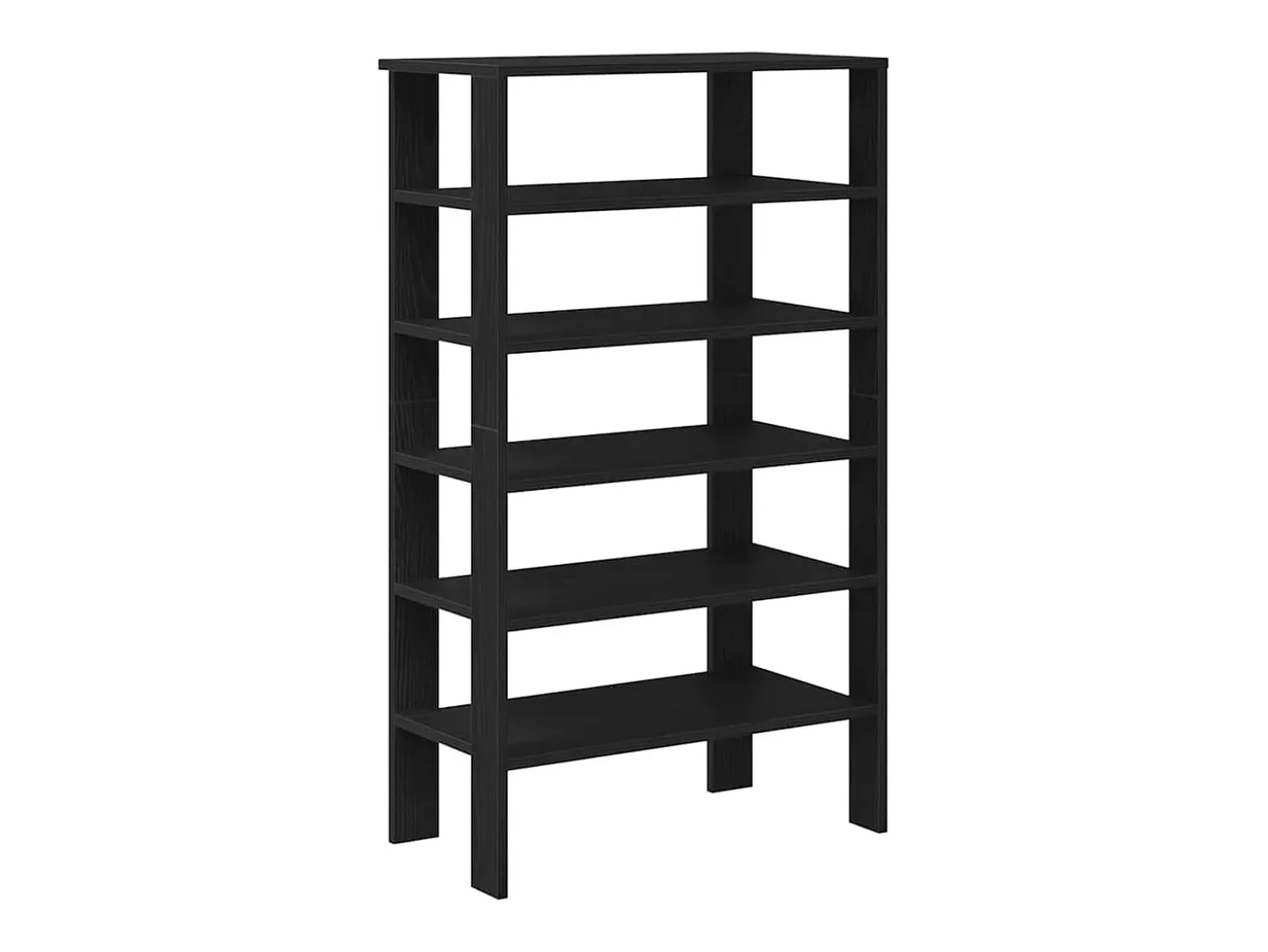 Zapatero negro 61x32x105 cm madera de ingeniería