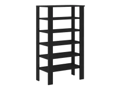 Zapatero negro 61x32x105 cm madera de ingeniería