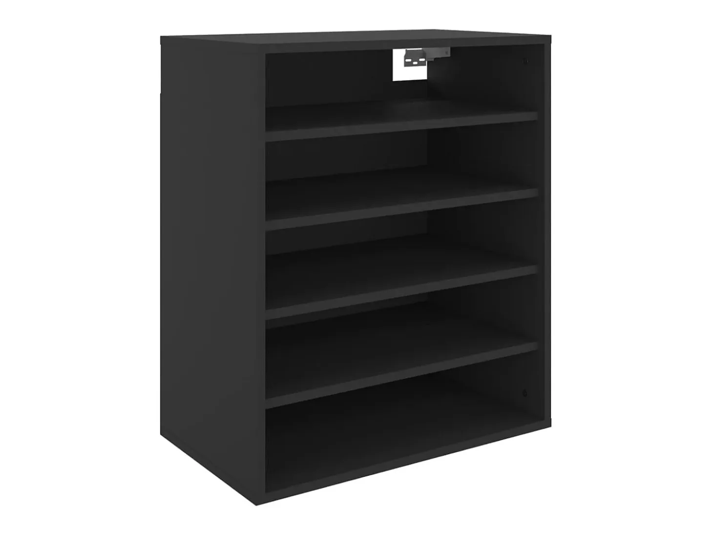 Zapatero negro 60x35x70 cm Madera contrachapada