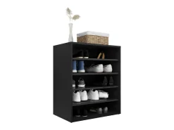 Zapatero negro 60x35x70 cm Madera contrachapada