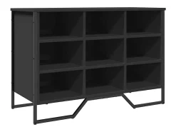 Zapatero negro 90x38x61,5 cm madera contrachapada
