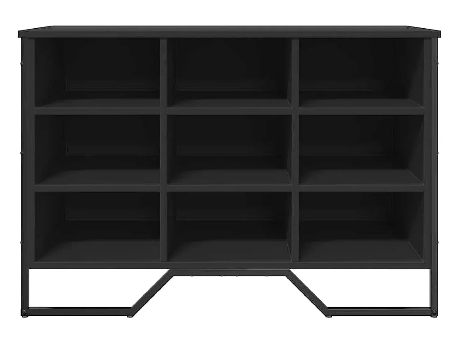 Zapatero negro 90x38x61,5 cm madera contrachapada