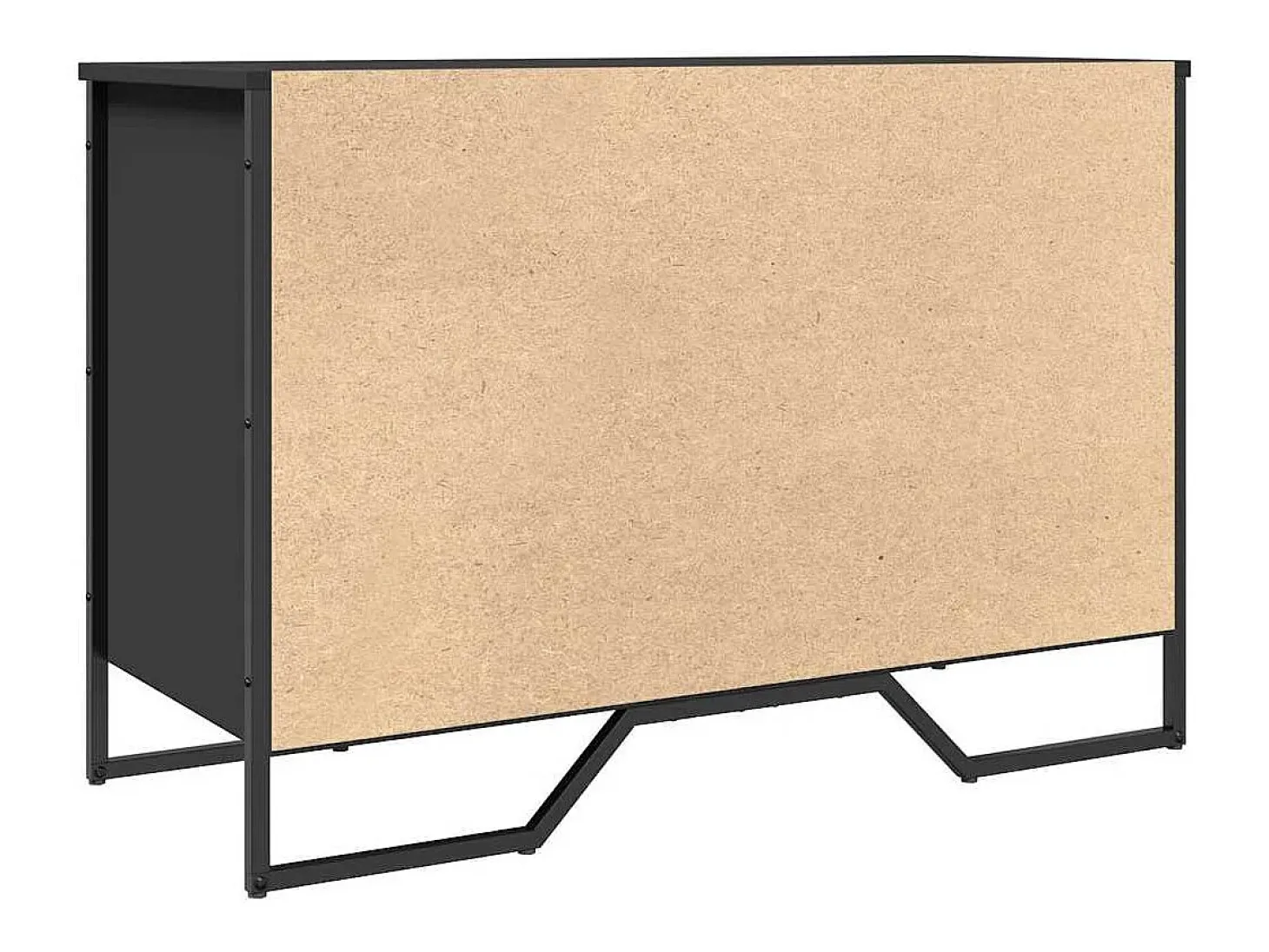 Zapatero negro 90x38x61,5 cm madera contrachapada