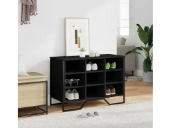 Zapatero negro 90x38x61,5 cm madera contrachapada