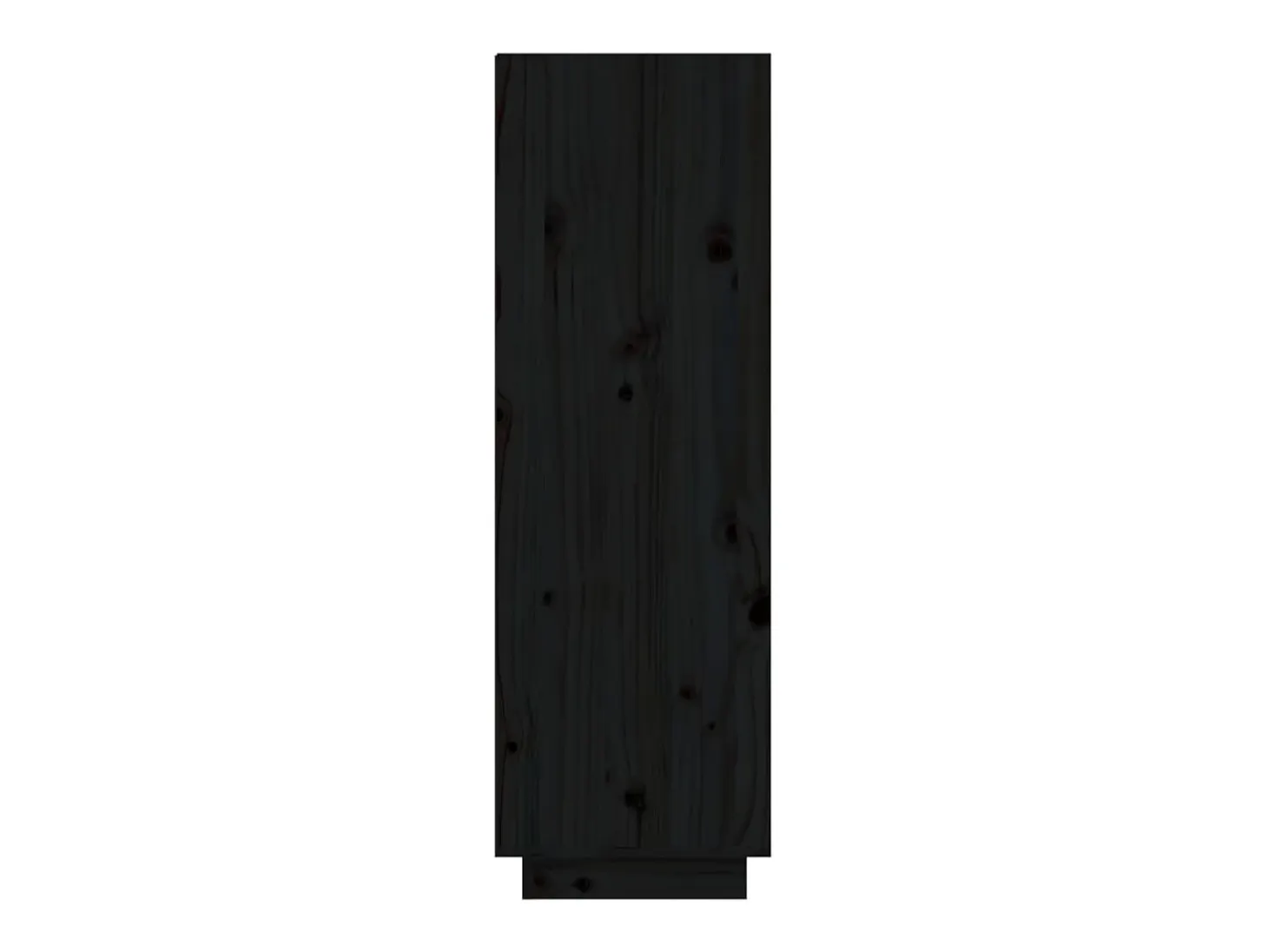 Zapatero negro 60x34x105 cm Madera maciza de pino