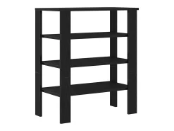 Zapatero negro 61x32x70 cm madera de ingeniería