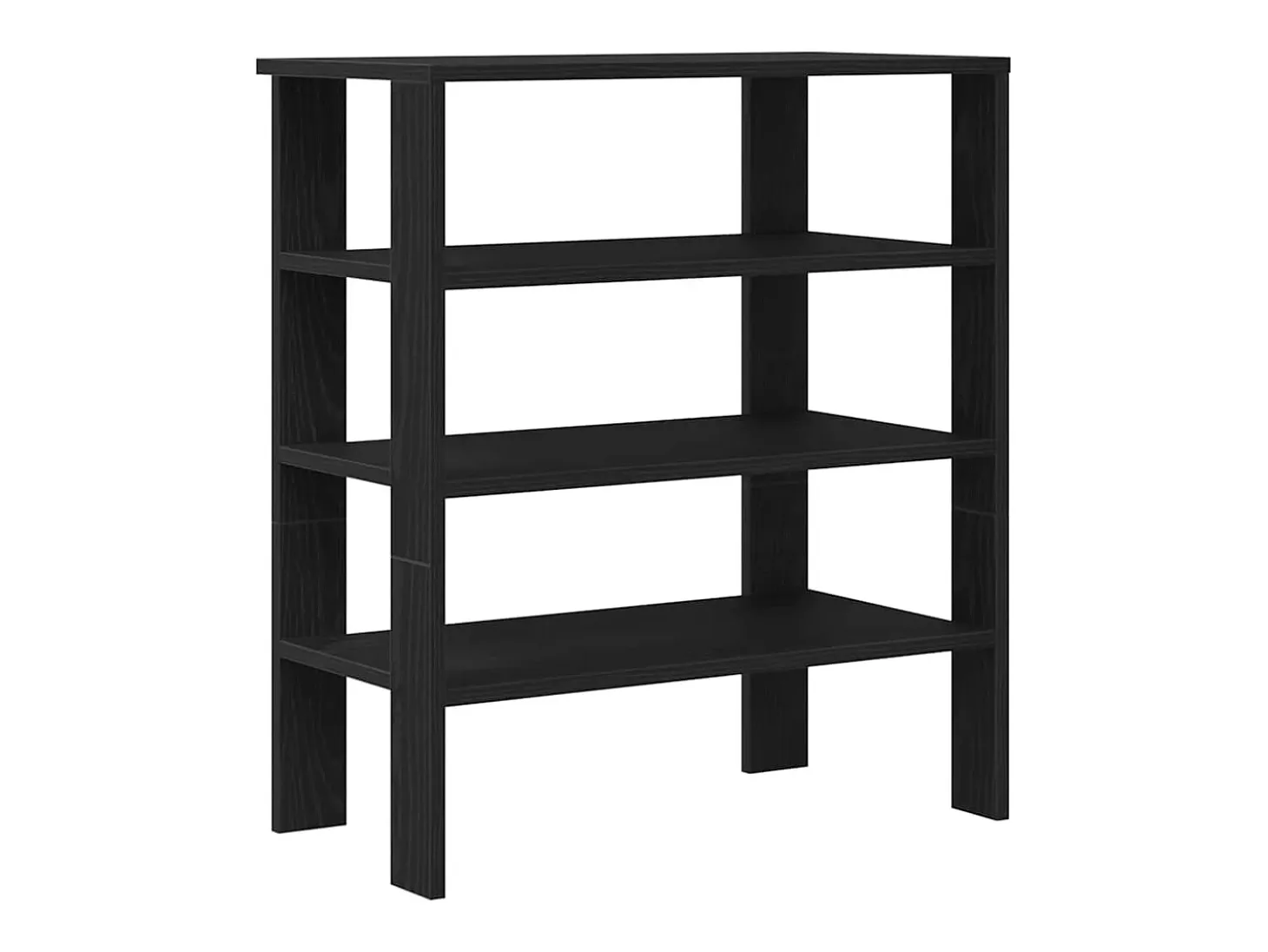 Zapatero negro 61x32x70 cm madera de ingeniería
