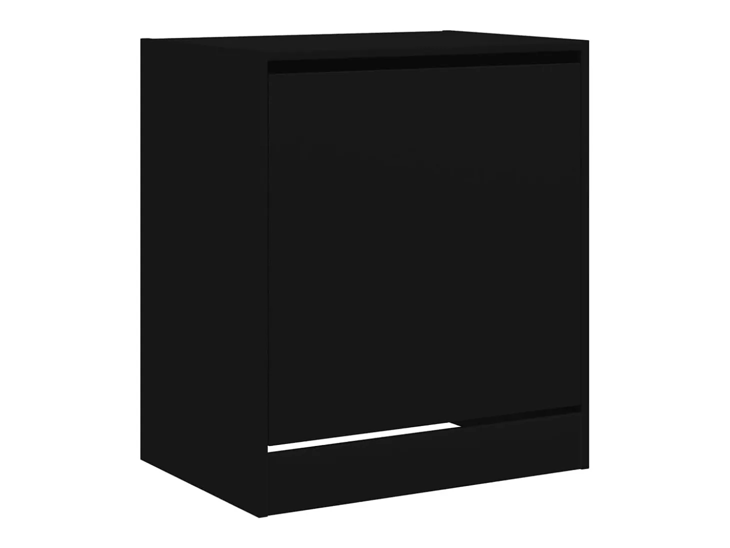 Zapatero negro 60x42x69 cm madera contrachapada
