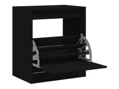 Zapatero negro 60x42x69 cm madera contrachapada