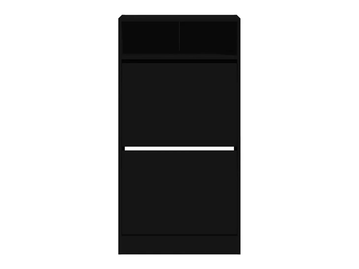 Zapatero negro 60x34x116 cm madera contrachapada