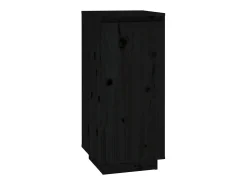 Zapatero negro 35x35x80 cm Madera maciza de pino