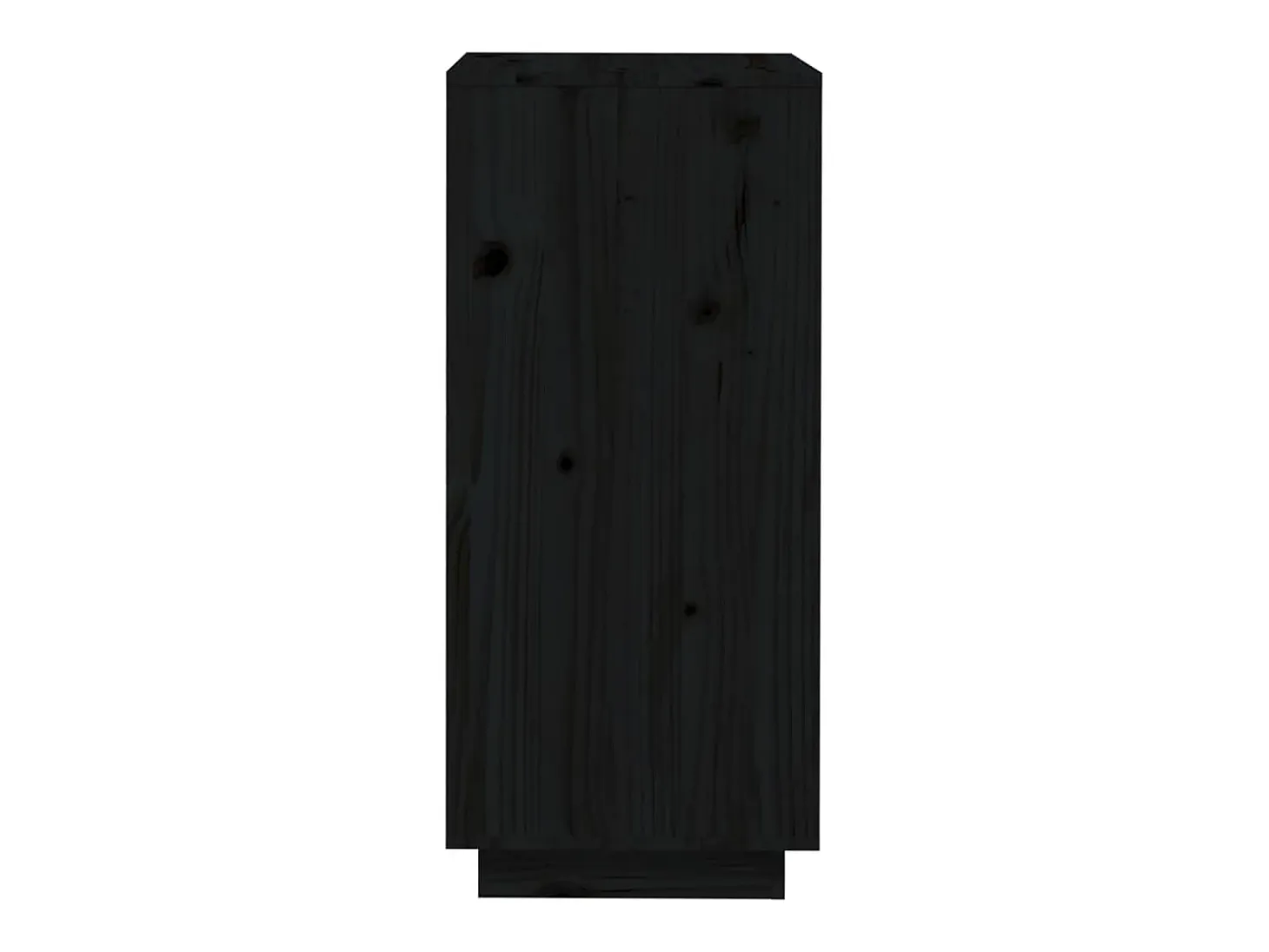 Zapatero negro 35x35x80 cm Madera maciza de pino