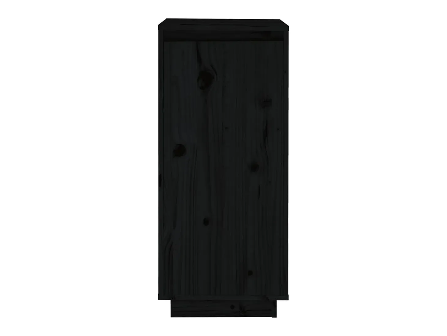 Zapatero negro 35x35x80 cm Madera maciza de pino