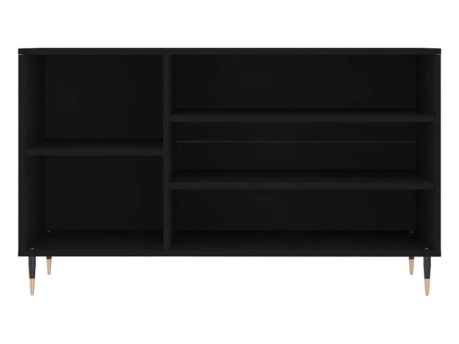 Zapatero negro 102x36x60 cm Madera contrachapada
