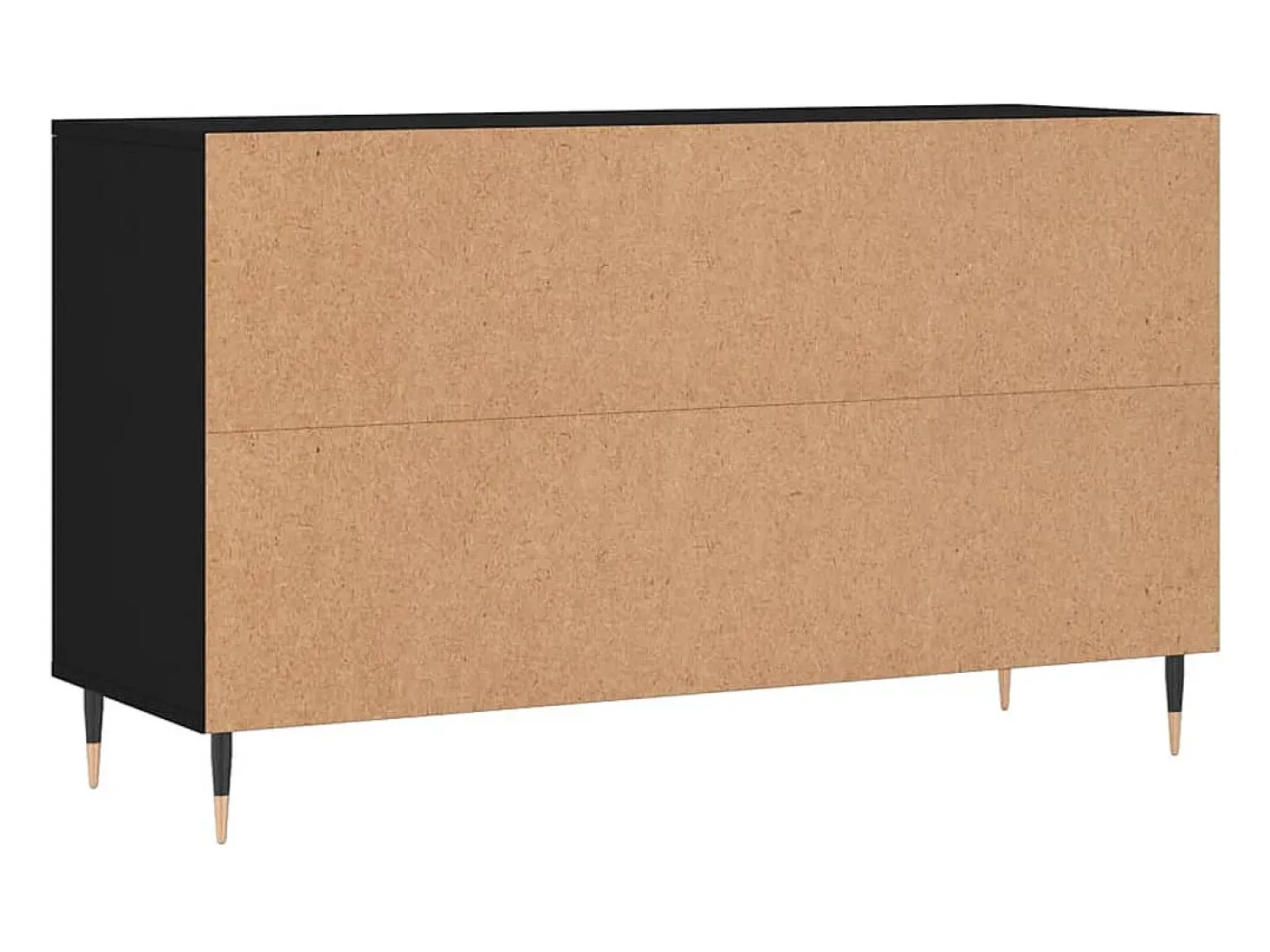 Zapatero negro 102x36x60 cm Madera contrachapada