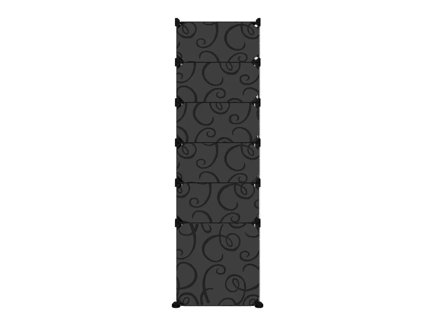 Zapatero negro 94x37x125 cm PP