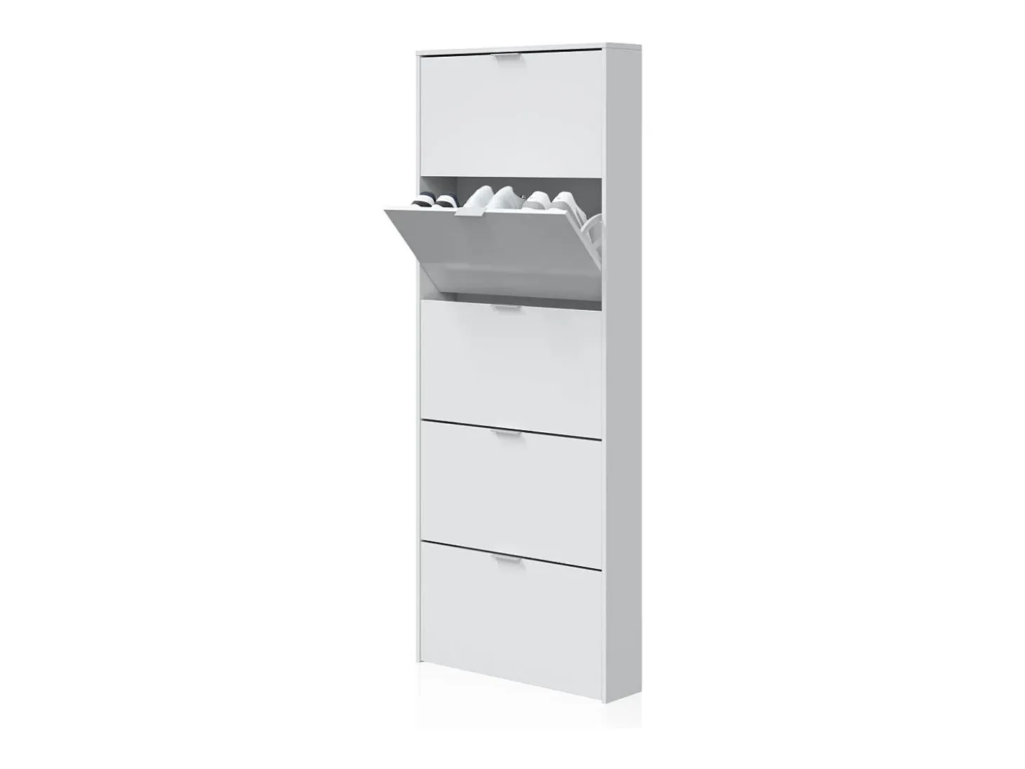 Zapatero Nia 5 Puertas Blanco Brillo