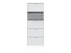 Zapatero Nia 5 Puertas Blanco Brillo