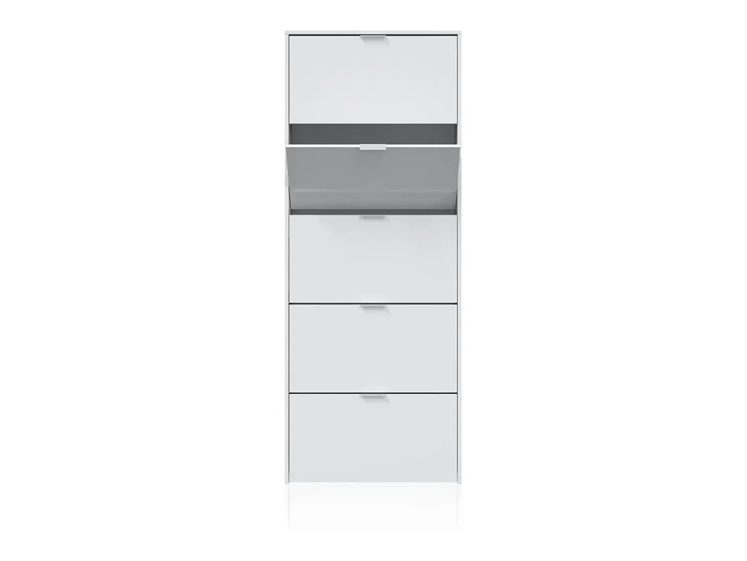 Zapatero Nia 5 Puertas Blanco Brillo
