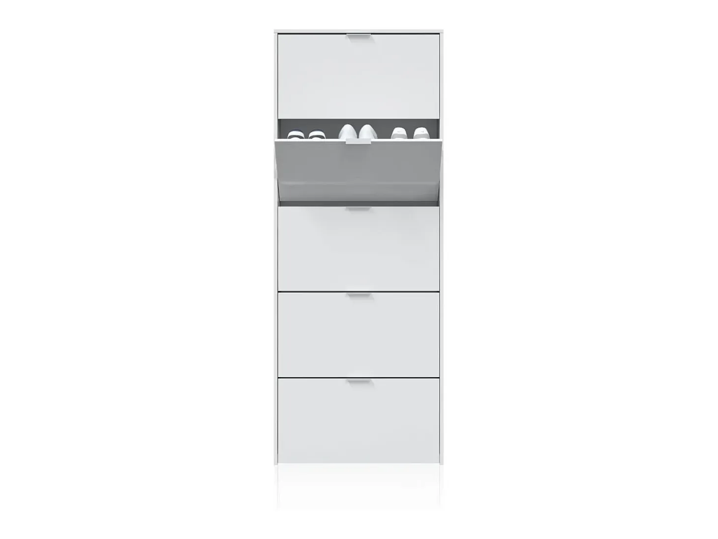 Zapatero Nia 5 Puertas Blanco Brillo